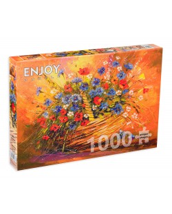 Puzzle Enjoy de 1000 de piese - Coș cu flori